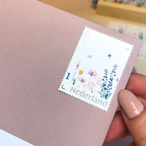 postzegel geboortekaartje